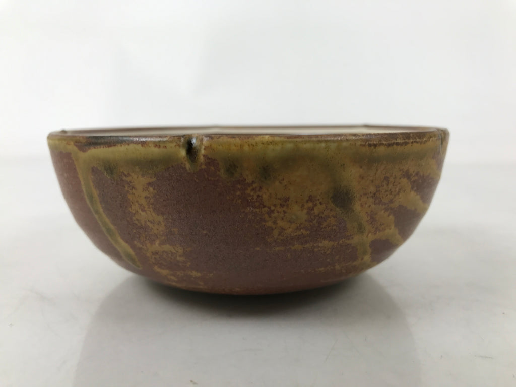 Japanese Ceramic Small Bowl Kobachi Vtg Namasu Dish Plum Blossom Ume Brown Y290