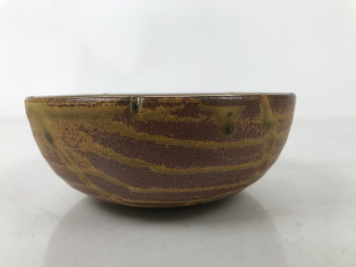 Japanese Ceramic Small Bowl Kobachi Vtg Namasu Dish Plum Blossom Ume Brown Y290