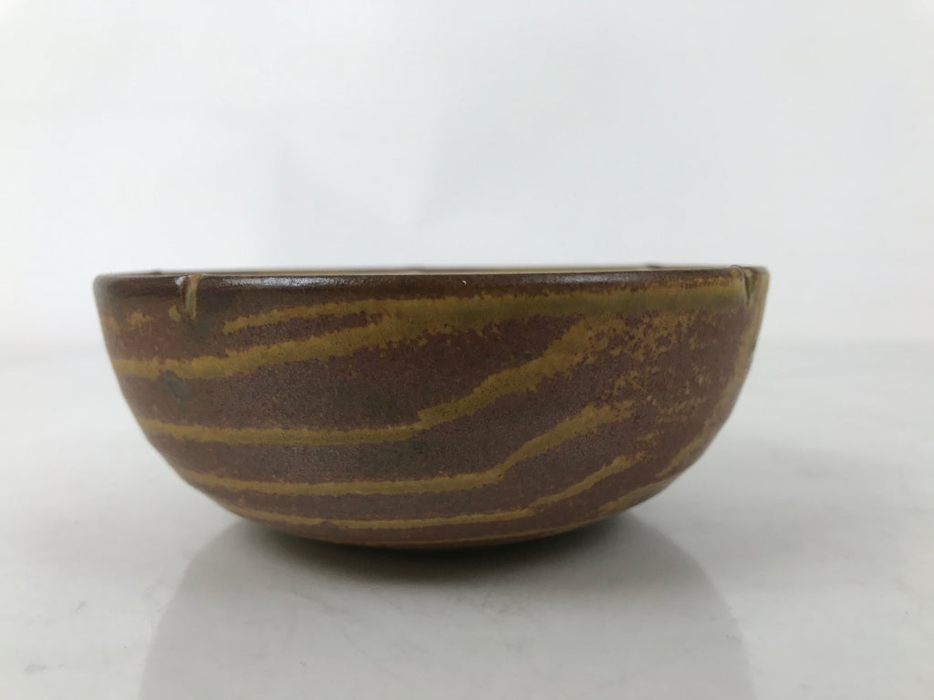 Japanese Ceramic Small Bowl Kobachi Vtg Namasu Dish Plum Blossom Ume Brown Y290