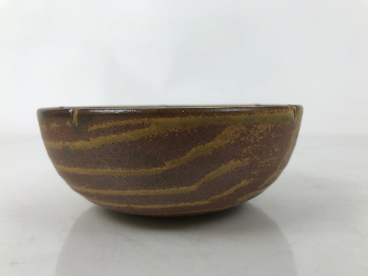 Japanese Ceramic Small Bowl Kobachi Vtg Namasu Dish Plum Blossom Ume Brown Y290