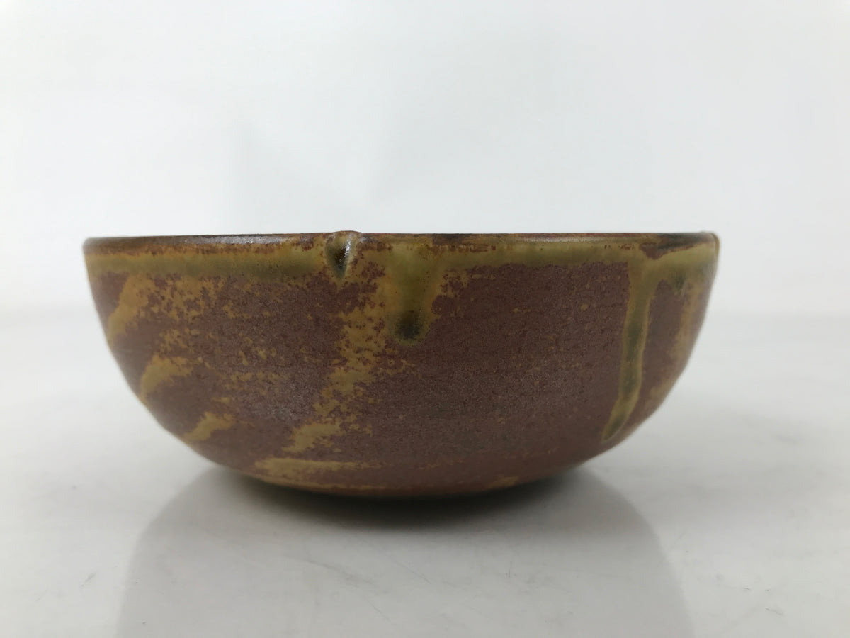 Japanese Ceramic Small Bowl Kobachi Vtg Namasu Dish Plum Blossom Ume Brown Y290