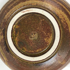 Japanese Ceramic Small Bowl Kobachi Vtg Namasu Dish Plum Blossom Ume Brown Y290