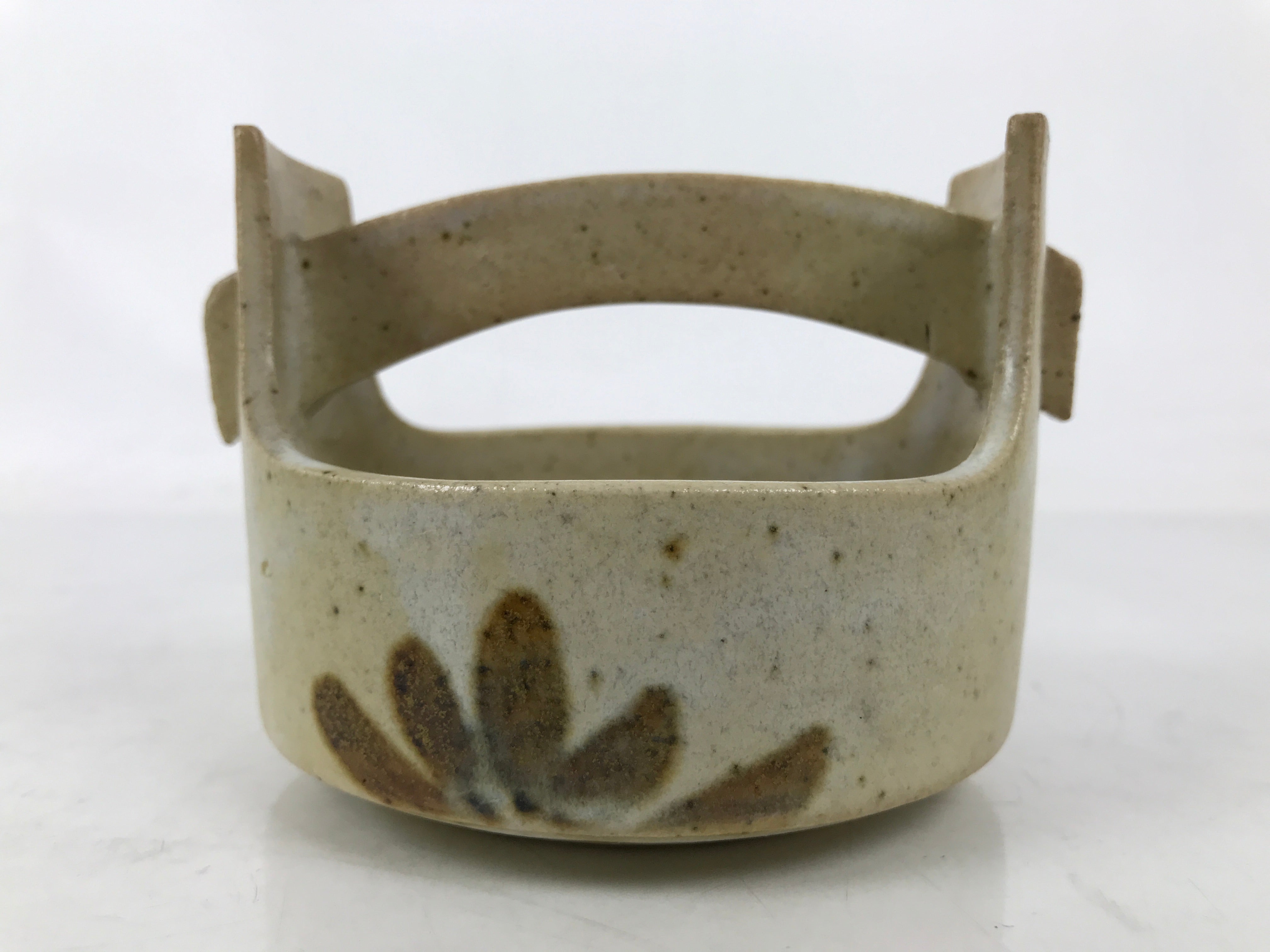 Japanese Ceramic Small Bowl Vtg Kobachi Kashibachi Chidori Bird Leaf Beige Y411