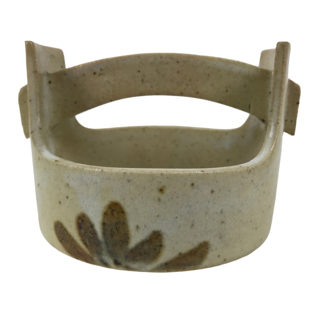 Japanese Ceramic Small Bowl Vtg Kobachi Kashibachi Chidori Bird Leaf Beige Y411