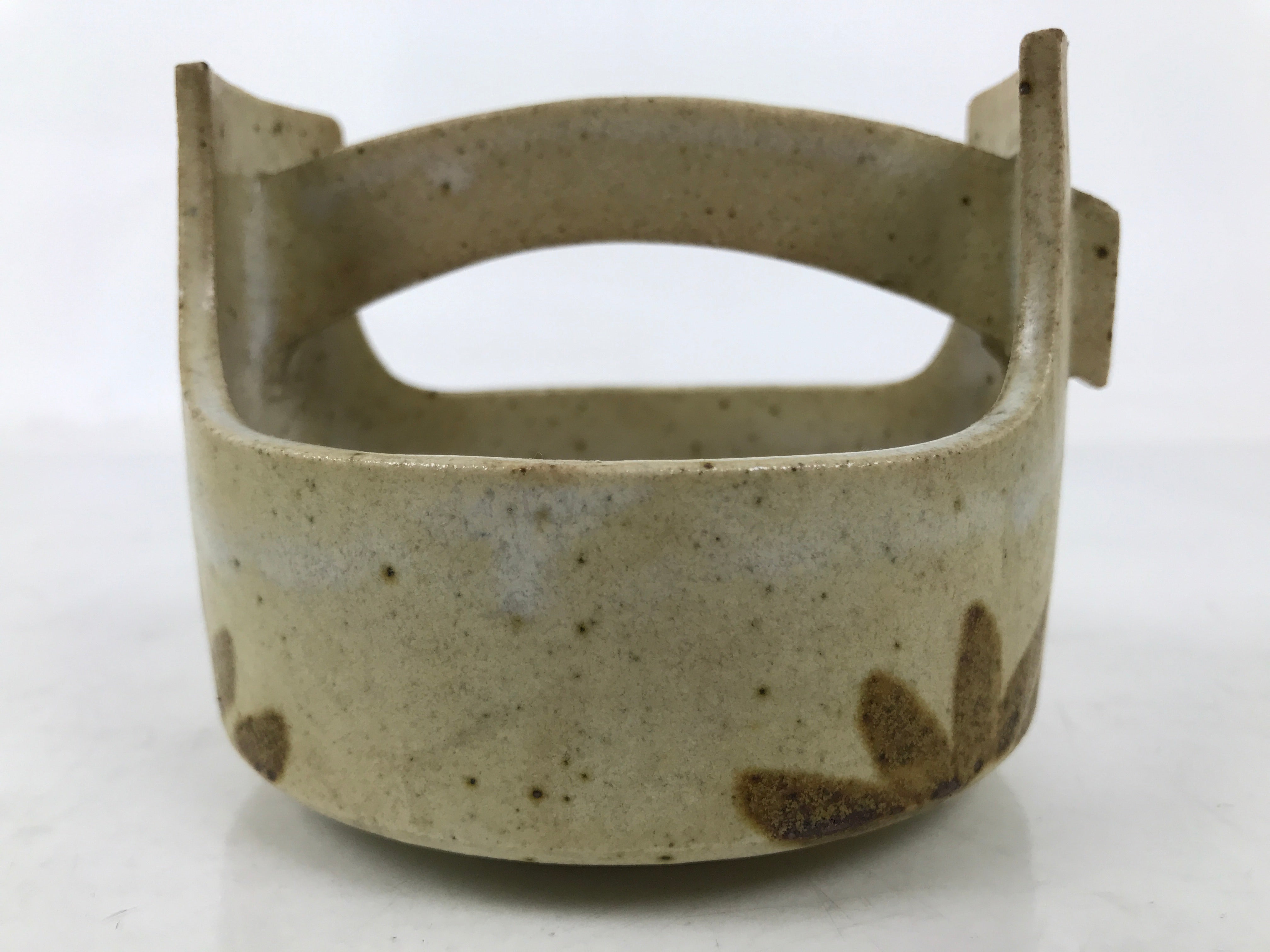 Japanese Ceramic Small Bowl Vtg Kobachi Kashibachi Chidori Bird Leaf Beige Y412