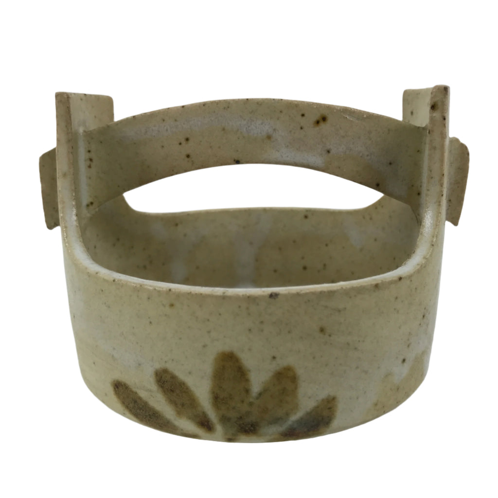 Japanese Ceramic Small Bowl Vtg Kobachi Kashibachi Chidori Bird Leaf Beige Y412