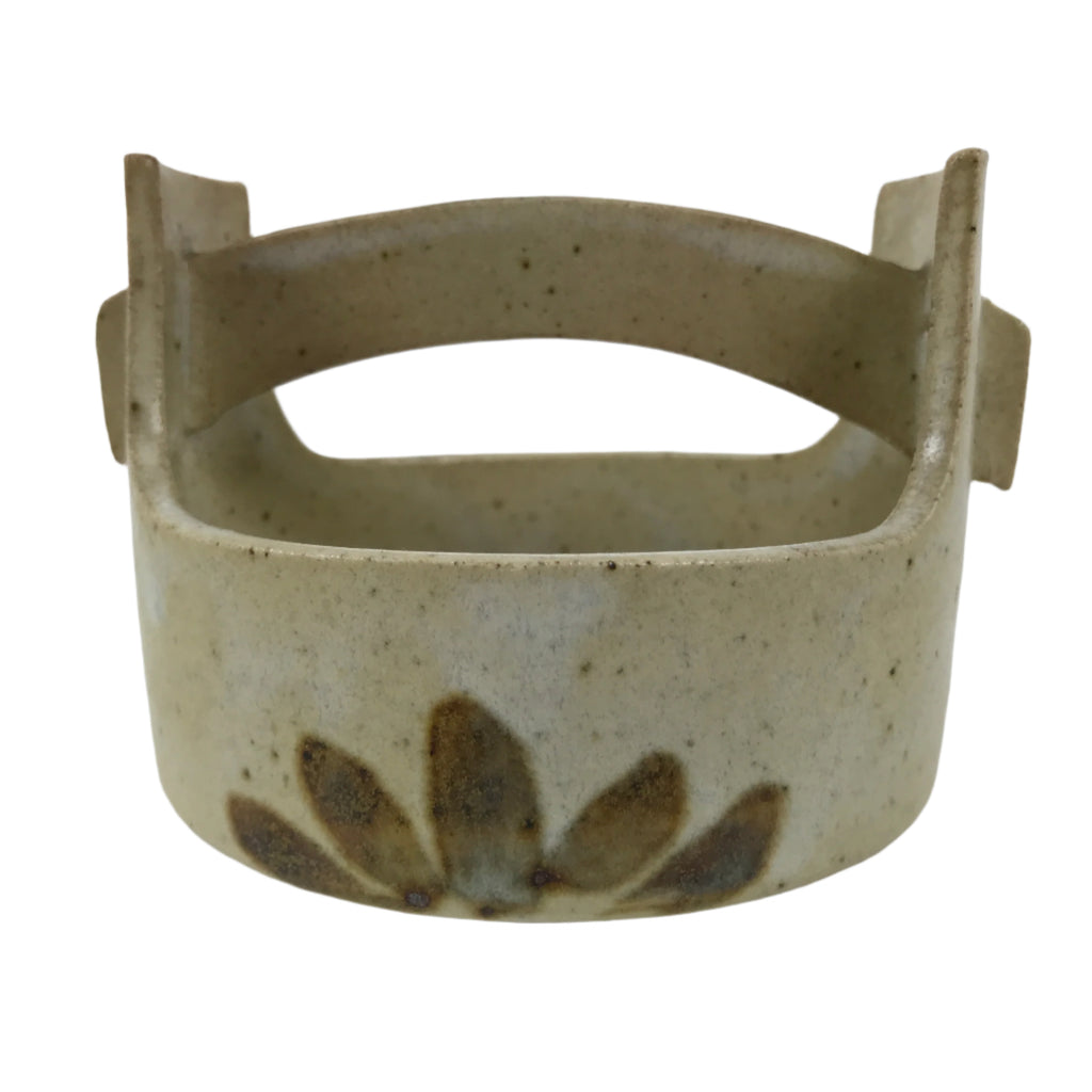 Japanese Ceramic Small Bowl Vtg Kobachi Kashibachi Chidori Bird Leaf Beige Y414