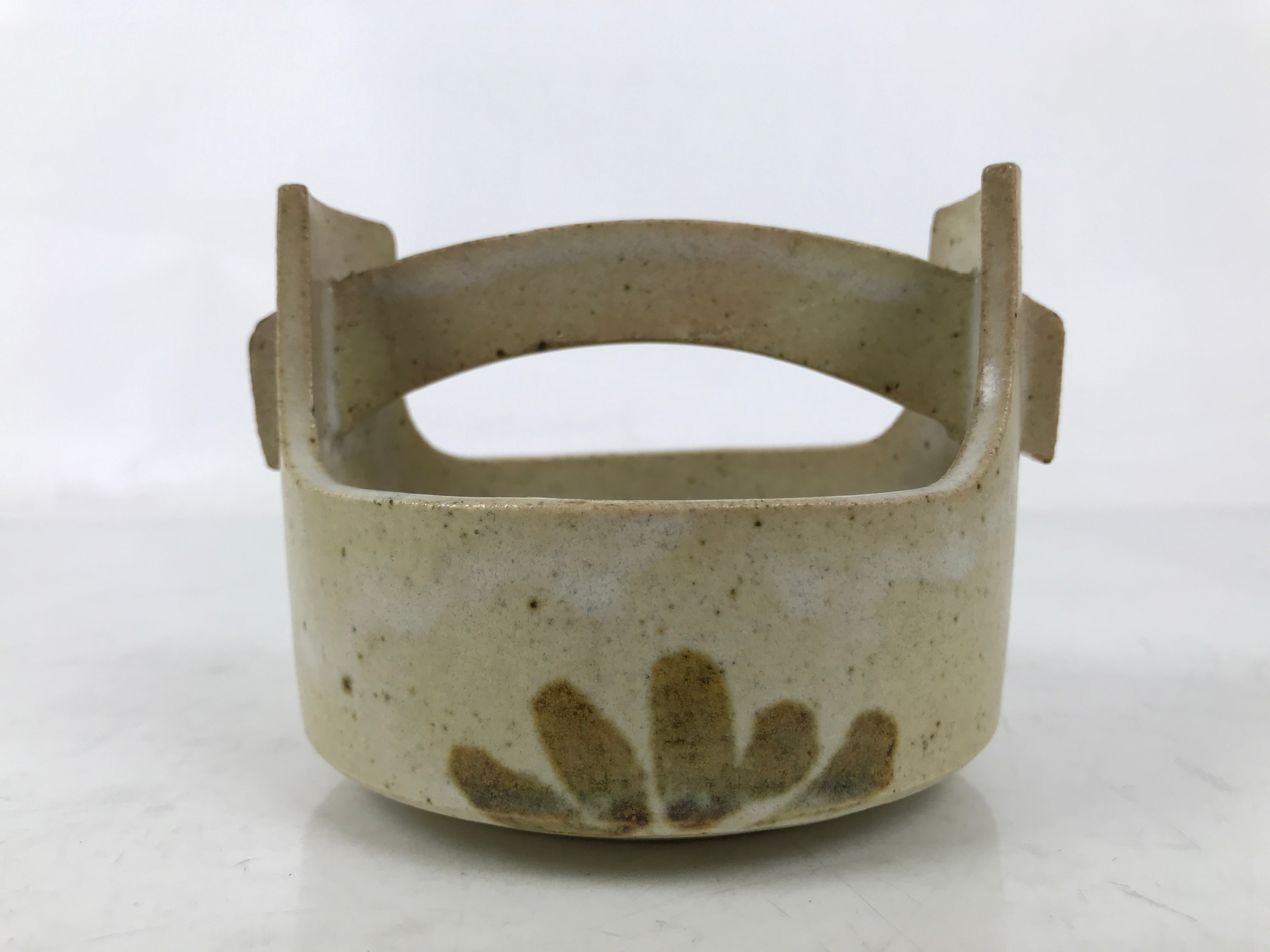 Japanese Ceramic Small Bowl Vtg Kobachi Kashibachi Chidori Bird Leaf Beige Y415