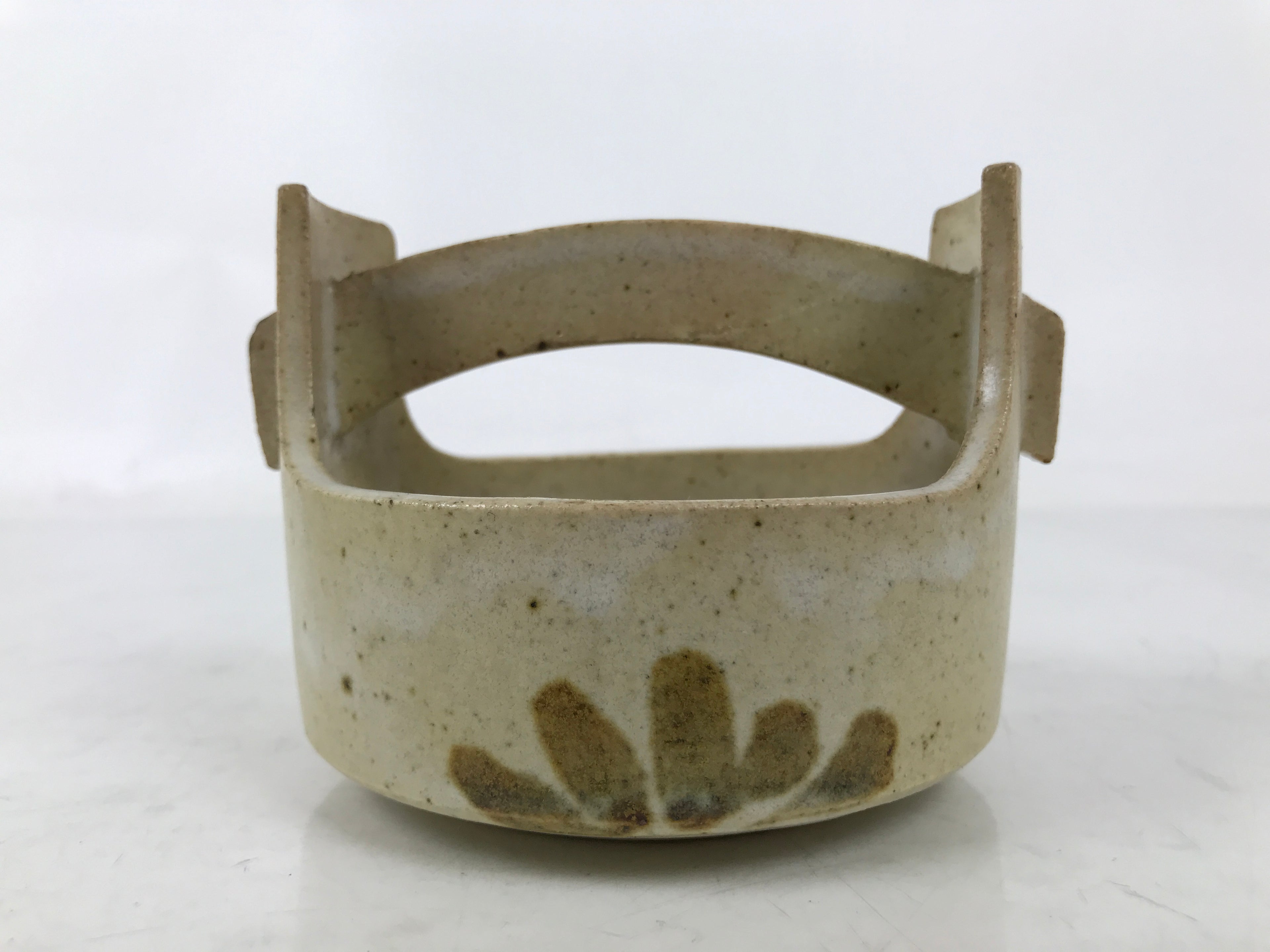 Japanese Ceramic Small Bowl Vtg Kobachi Kashibachi Chidori Bird Leaf Beige Y415