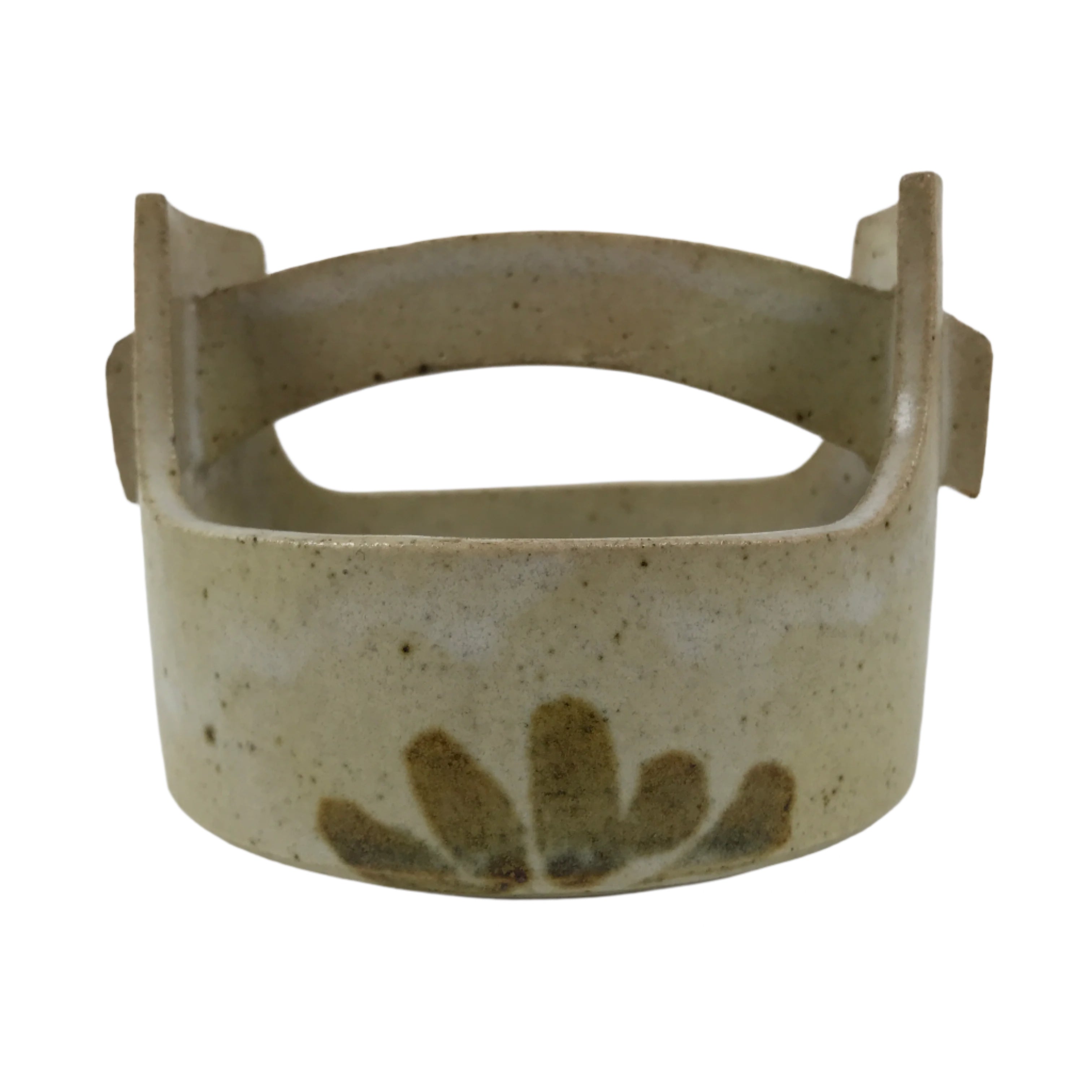 Japanese Ceramic Small Bowl Vtg Kobachi Kashibachi Chidori Bird Leaf Beige Y415