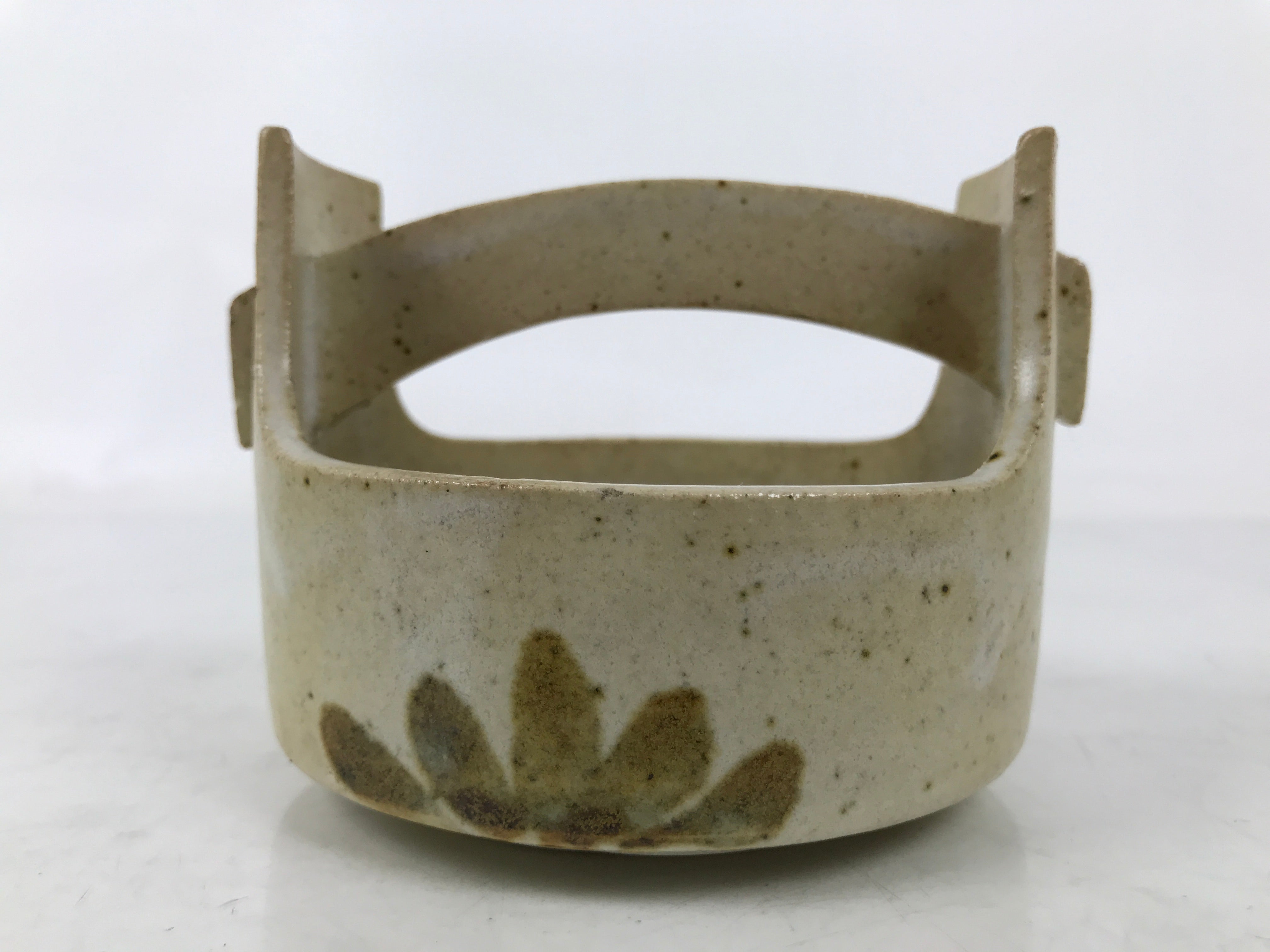 Japanese Ceramic Small Bowl Vtg Kobachi Kashibachi Chidori Bird Leaf Beige Y416