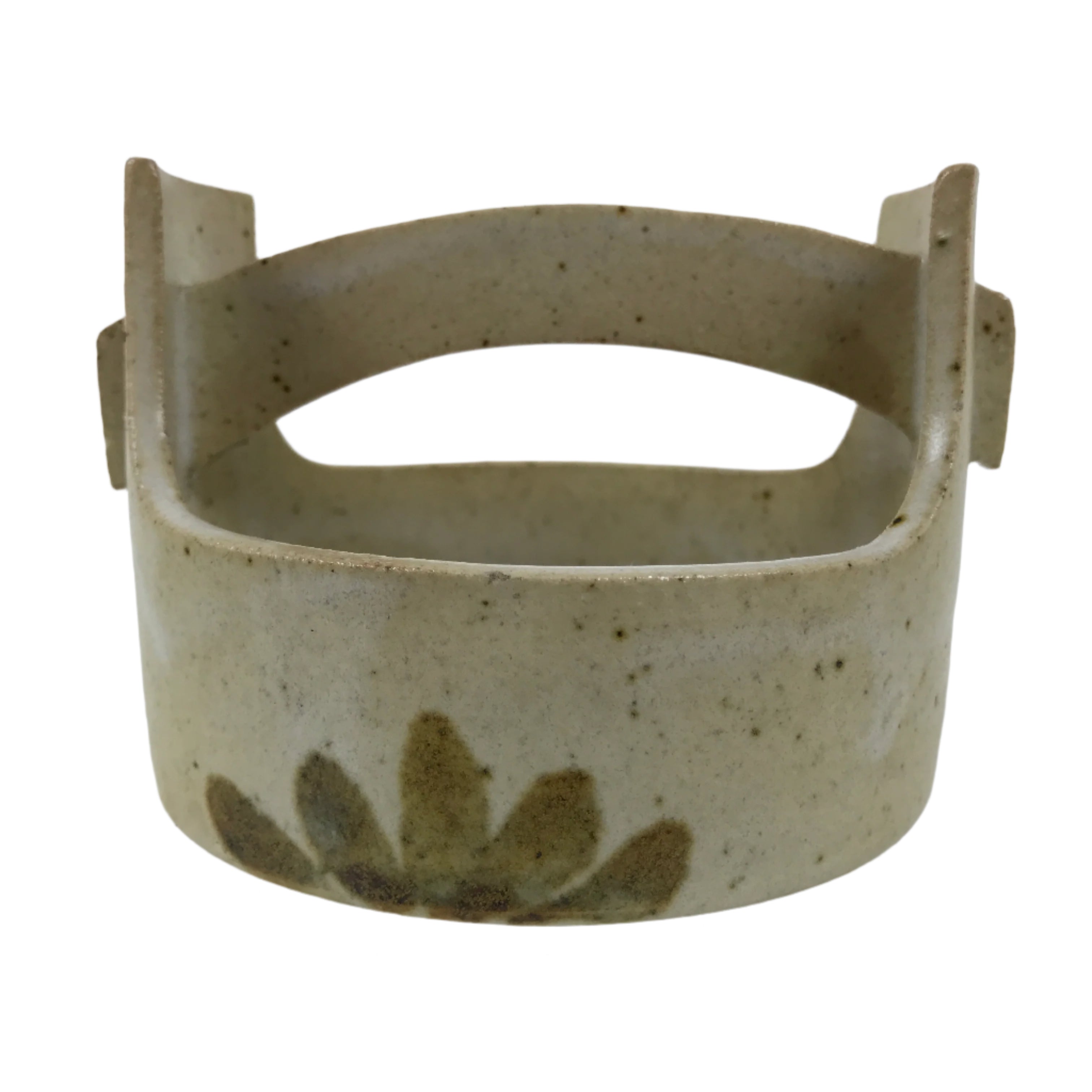 Japanese Ceramic Small Bowl Vtg Kobachi Kashibachi Chidori Bird Leaf Beige Y416