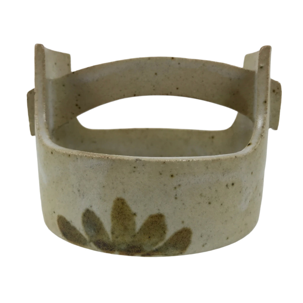 Japanese Ceramic Small Bowl Vtg Kobachi Kashibachi Chidori Bird Leaf Beige Y416