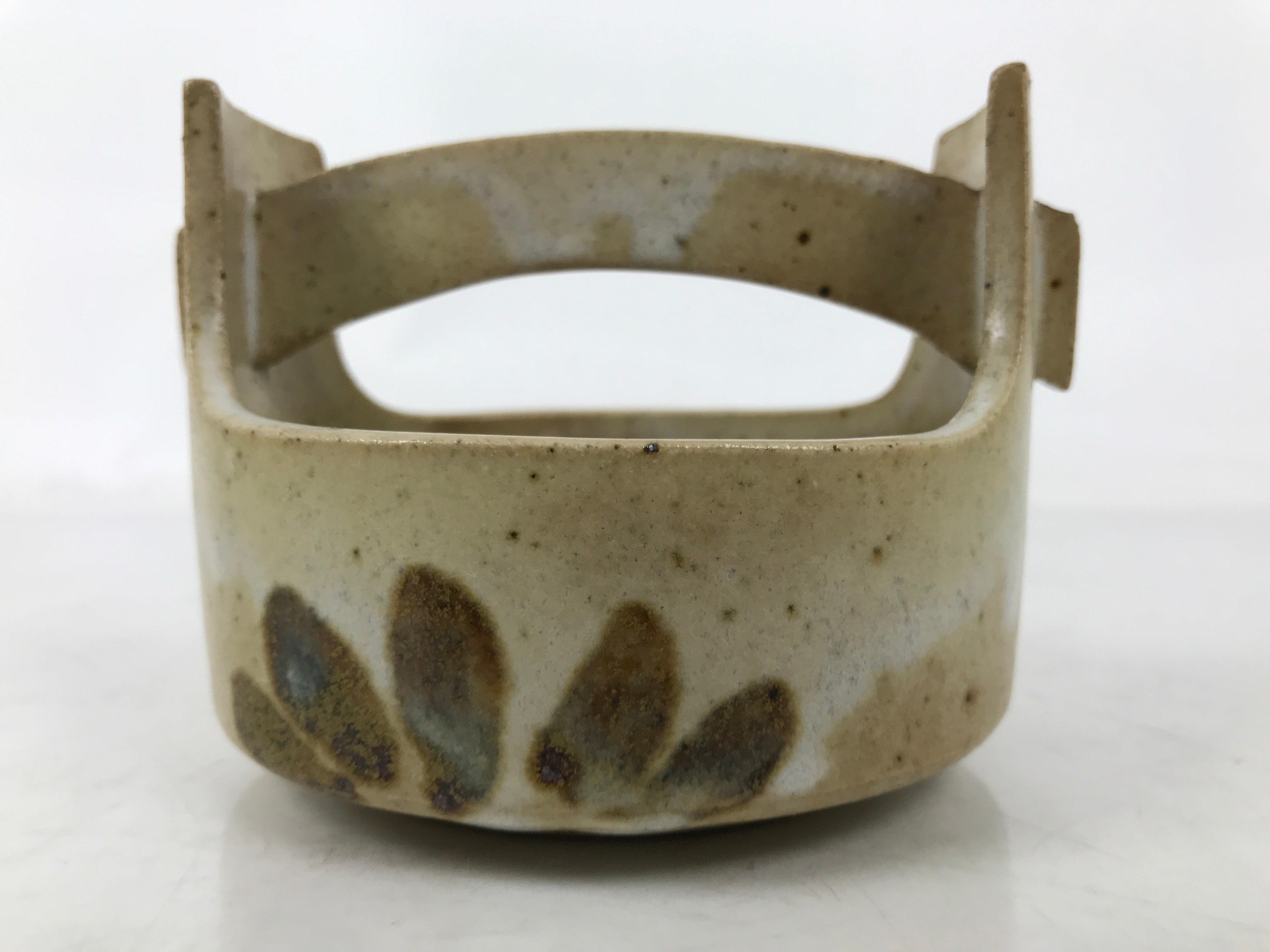 Japanese Ceramic Small Bowl Vtg Kobachi Kashibachi Chidori Bird Leaf Beige Y417