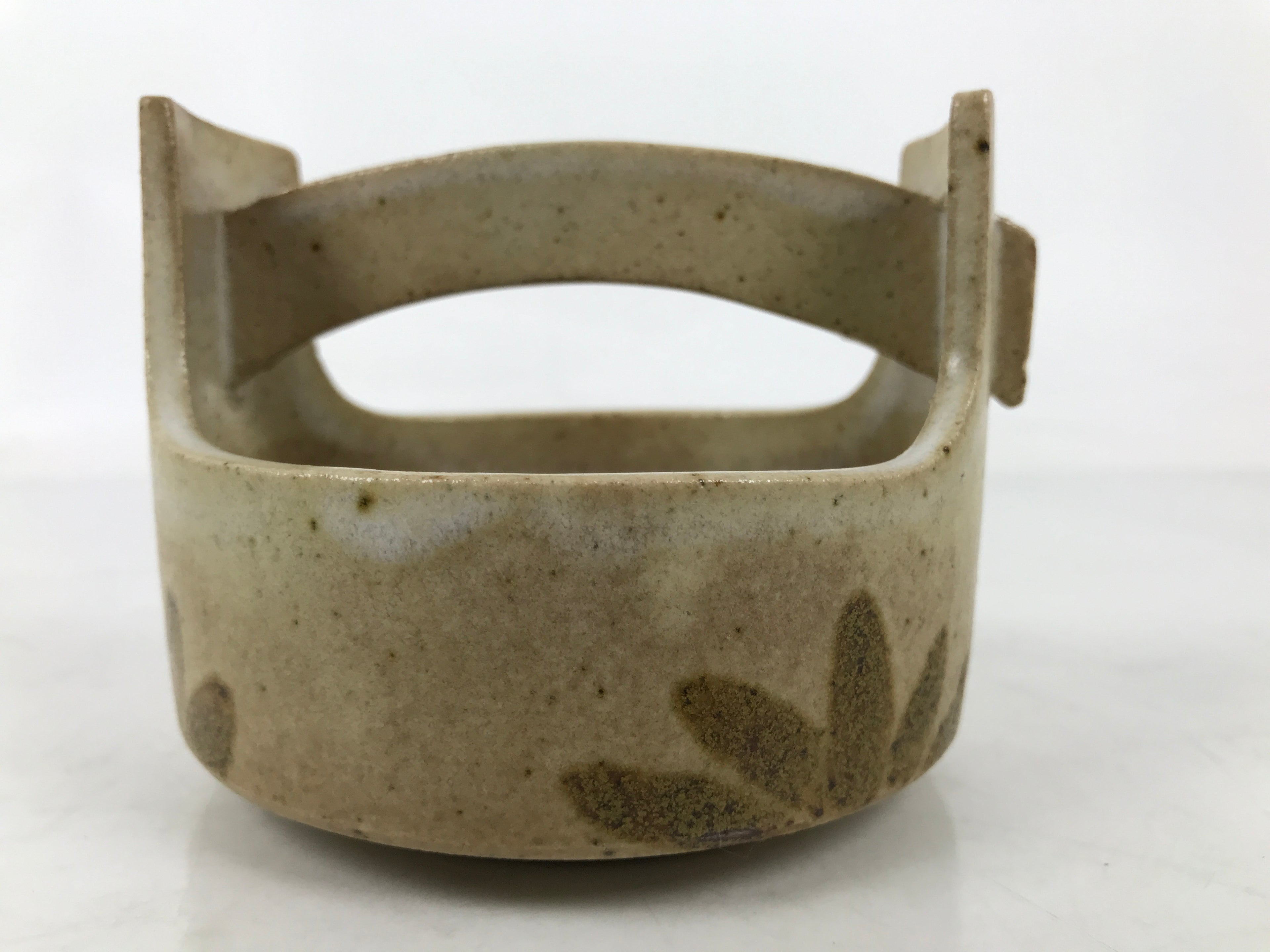 Japanese Ceramic Small Bowl Vtg Kobachi Kashibachi Chidori Bird Leaf Beige Y417