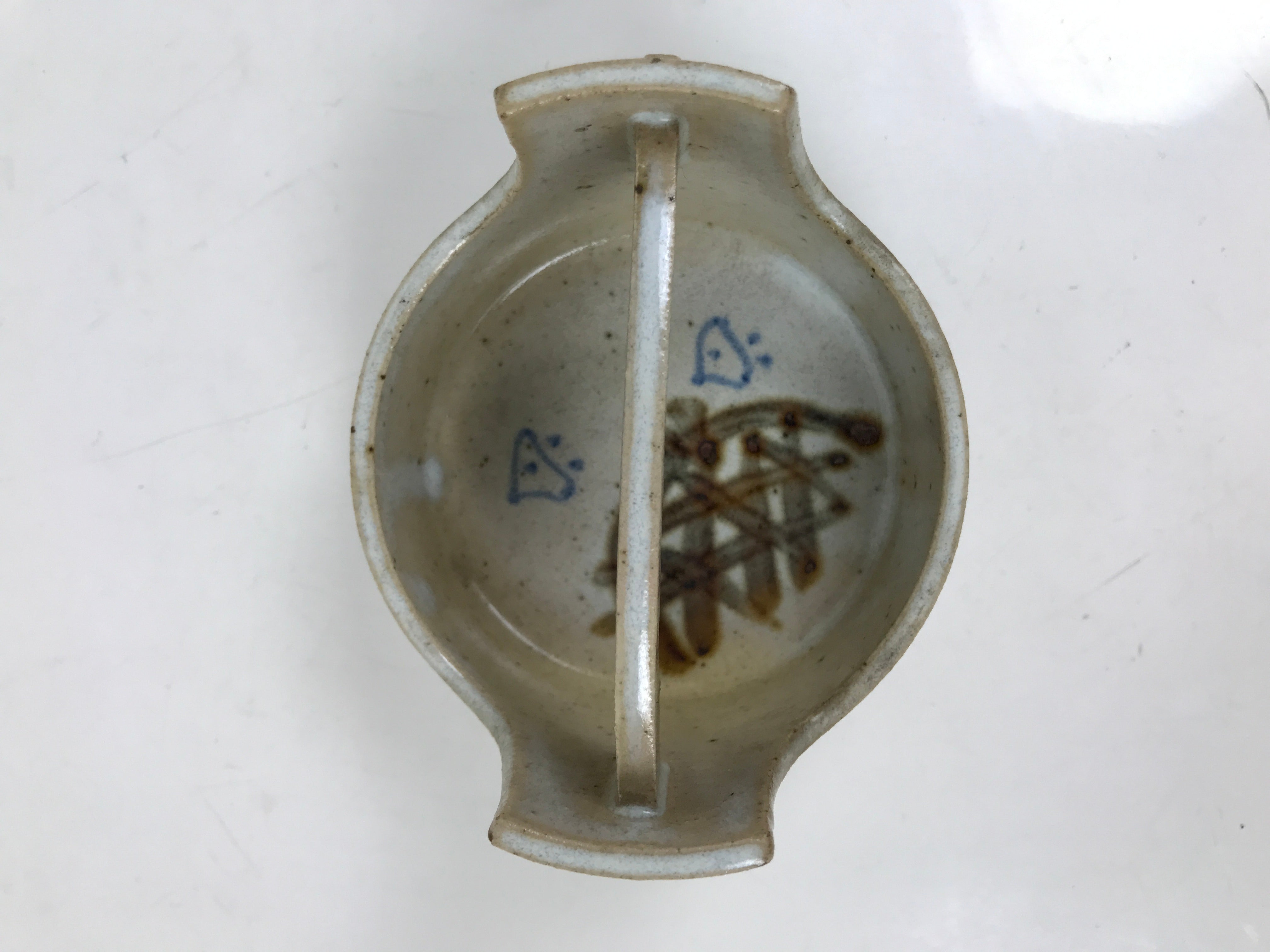 Japanese Ceramic Small Bowl Vtg Kobachi Kashibachi Chidori Bird Leaf Gray Y413