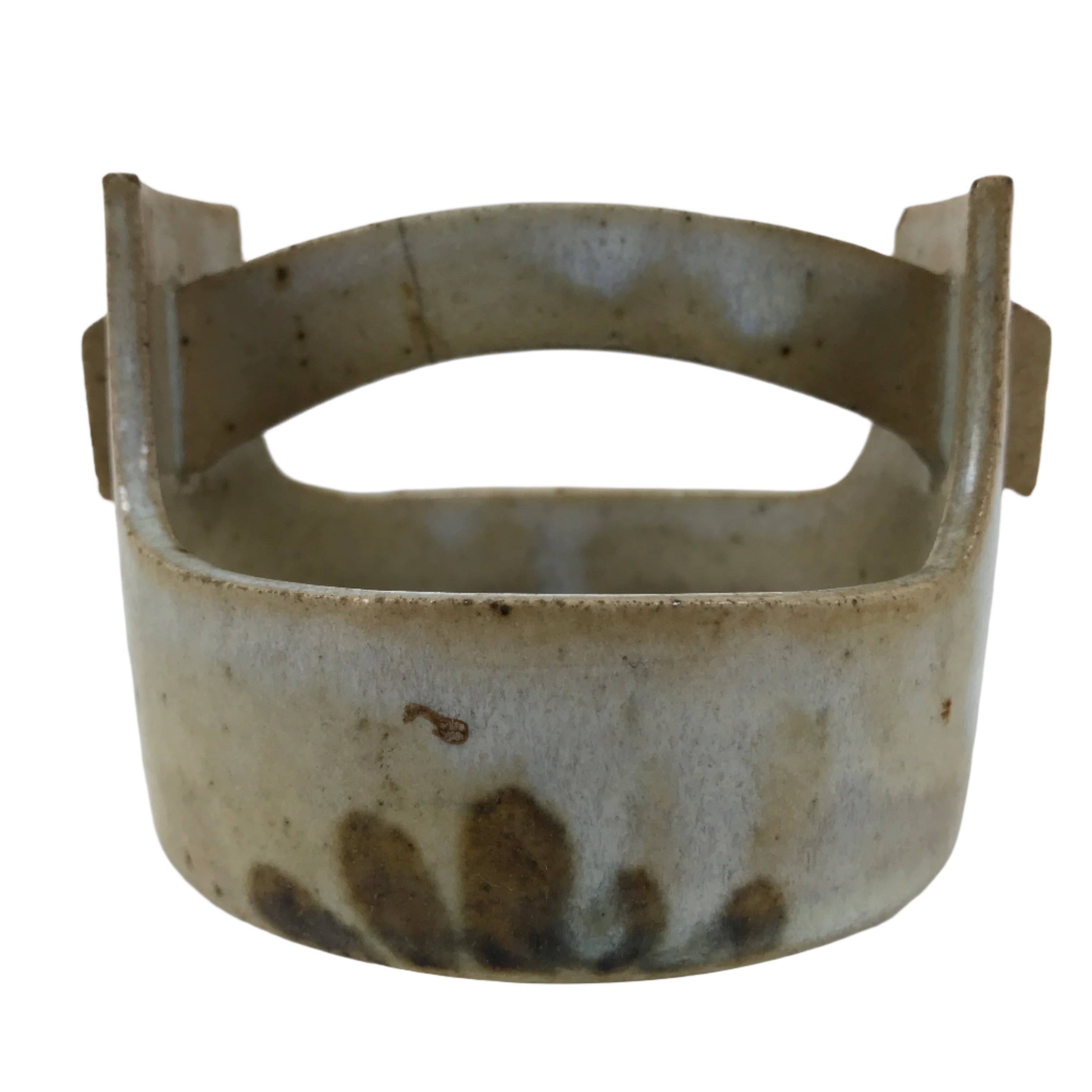 Japanese Ceramic Small Bowl Vtg Kobachi Kashibachi Chidori Bird Leaf Gray Y418