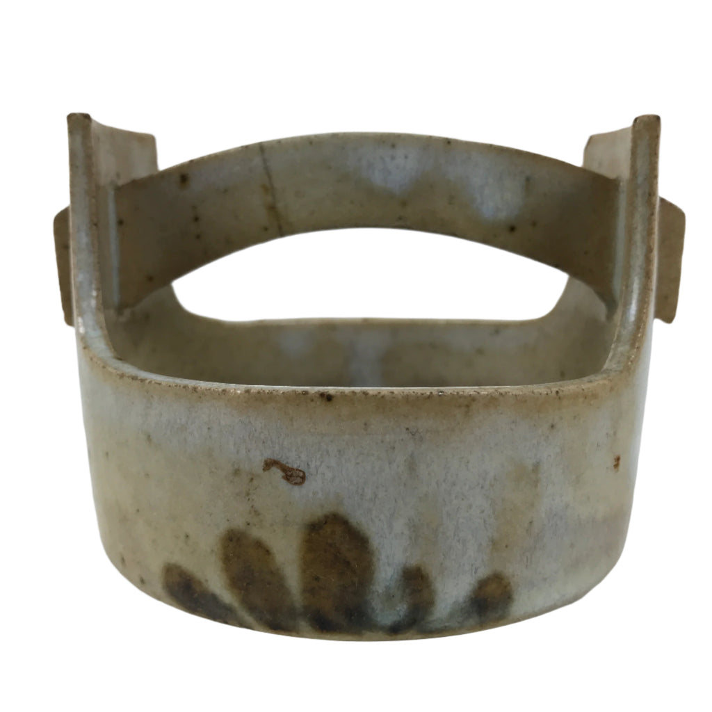 Japanese Ceramic Small Bowl Vtg Kobachi Kashibachi Chidori Bird Leaf Gray Y418