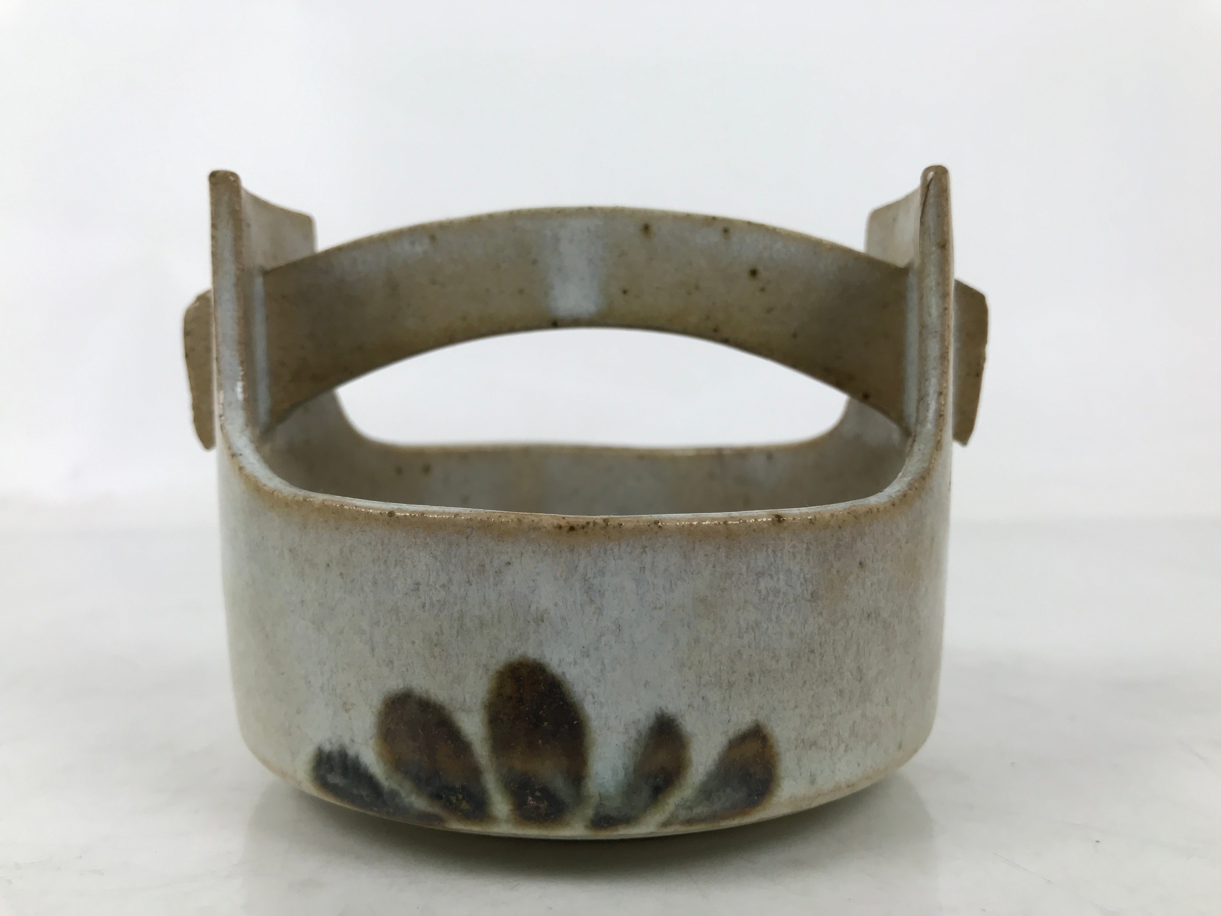 Japanese Ceramic Small Bowl Vtg Kobachi Kashibachi Chidori Bird Leaf Gray Y419