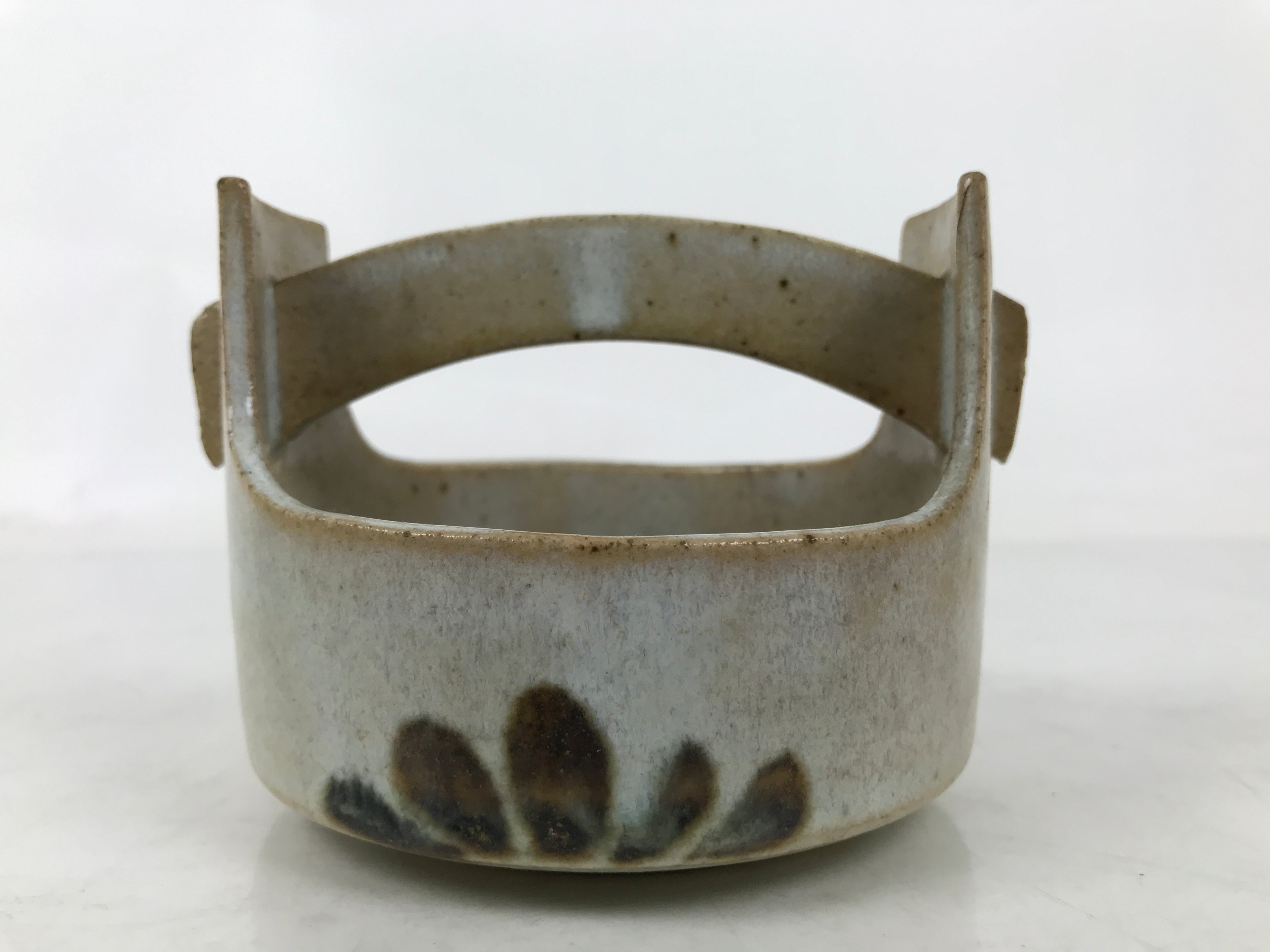 Japanese Ceramic Small Bowl Vtg Kobachi Kashibachi Chidori Bird Leaf Gray Y419