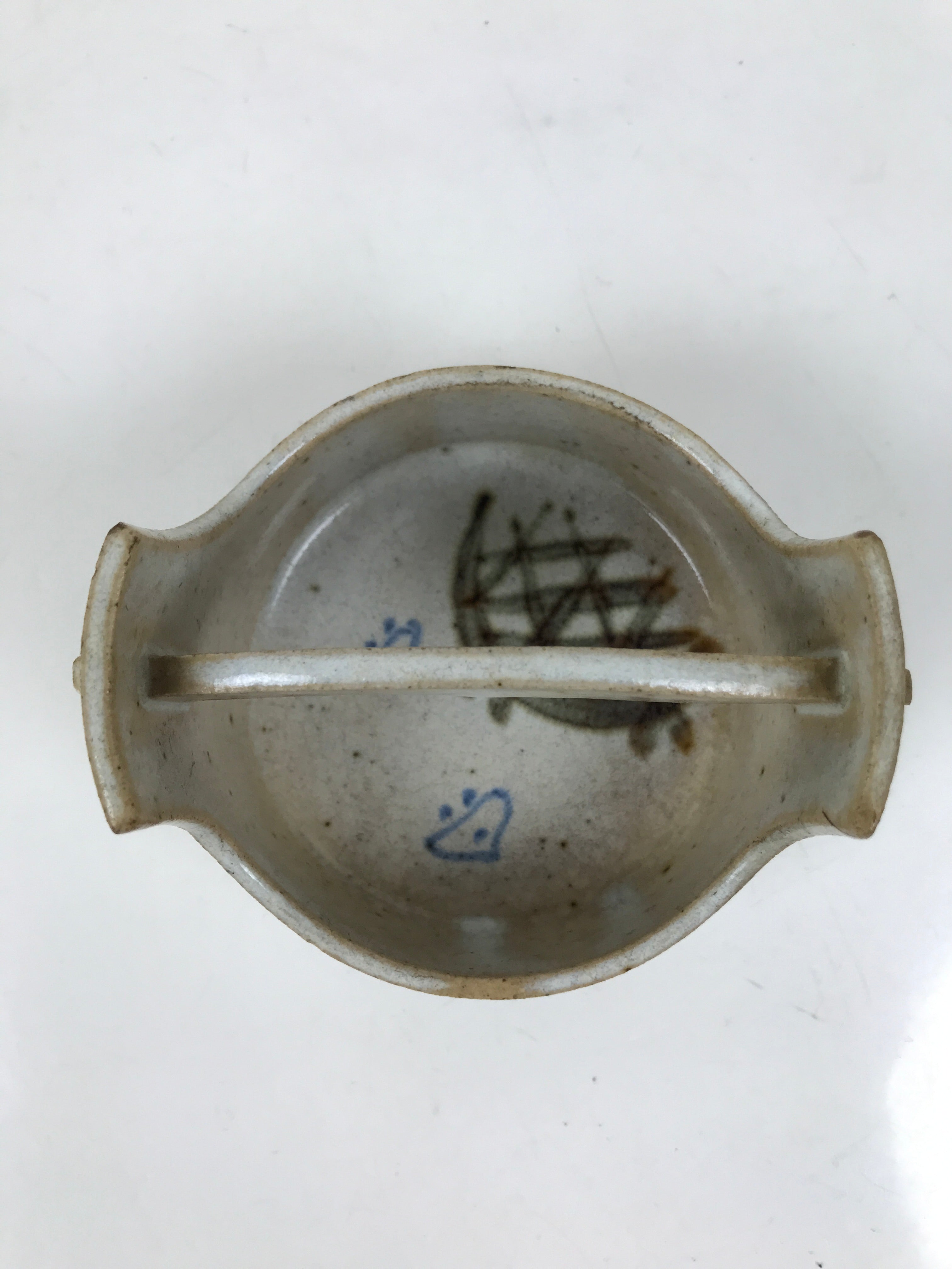 Japanese Ceramic Small Bowl Vtg Kobachi Kashibachi Chidori Bird Leaf Gray Y419