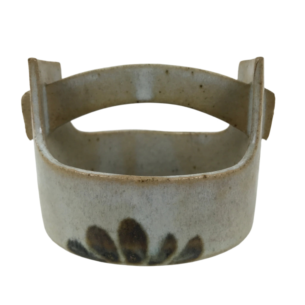 Japanese Ceramic Small Bowl Vtg Kobachi Kashibachi Chidori Bird Leaf Gray Y419