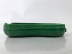 Japanese Ceramic Small Dish Bowl Flower Pot Pottery Zucchini Gourd Green Y285