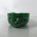 Japanese Ceramic Small Dish Bowl Flower Pot Pottery Zucchini Gourd Green Y285