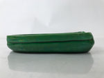 Japanese Ceramic Small Dish Bowl Flower Pot Pottery Zucchini Gourd Green Y285