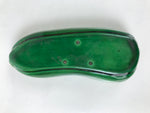 Japanese Ceramic Small Dish Bowl Flower Pot Pottery Zucchini Gourd Green Y285