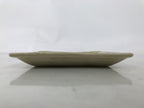 Japanese Ceramic Small Plate Kozara Sara Square Pottery Orange Beige Leaves Y438