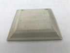 Japanese Ceramic Small Plate Kozara Sara Square Pottery Orange Beige Leaves Y439