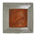 Japanese Ceramic Small Plate Kozara Sara Square Pottery Orange Beige Leaves Y439