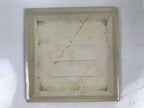 Japanese Ceramic Small Plate Kozara Vtg Sara Square Pottery Beige Leaves Y442