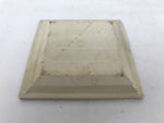 Japanese Ceramic Small Plate Kozara Vtg Sara Square Pottery Beige Leaves Y442