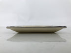 Japanese Ceramic Small Plate Kozara Vtg Sara Square Pottery Beige Leaves Y442