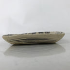 Japanese Ceramic Small Plate Kozara Vtg Sara Square Pottery Black Beige Y233