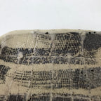 Japanese Ceramic Small Plate Kozara Vtg Sara Square Pottery Black Beige Y233