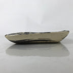 Japanese Ceramic Small Plate Kozara Vtg Sara Square Pottery Black Beige Y234