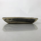 Japanese Ceramic Small Plate Kozara Vtg Sara Square Pottery Black Beige Y234