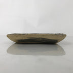 Japanese Ceramic Small Plate Kozara Vtg Sara Square Pottery Black Beige Y236