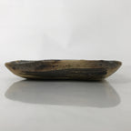 Japanese Ceramic Small Plate Kozara Vtg Sara Square Pottery Black Brown Y238