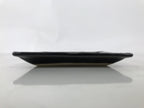 Japanese Ceramic Small Plate Kozara Vtg Sara Square Pottery Black Leaves Y437