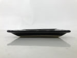 Japanese Ceramic Small Plate Kozara Vtg Sara Square Pottery Black Leaves Y437