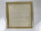 Japanese Ceramic Small Plate Kozara Vtg Sara Square Pottery Yellow Leaves Y440