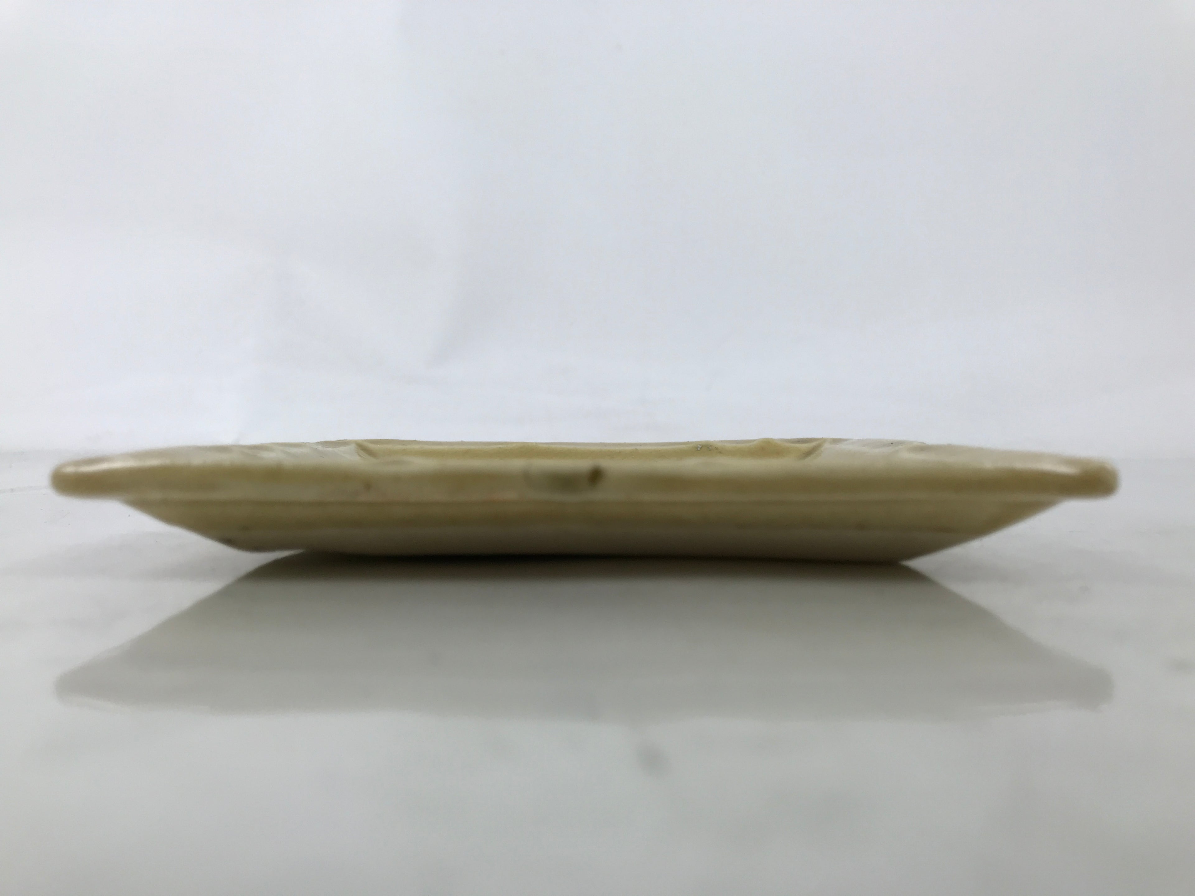 Japanese Ceramic Small Plate Kozara Vtg Sara Square Pottery Yellow Leaves Y440