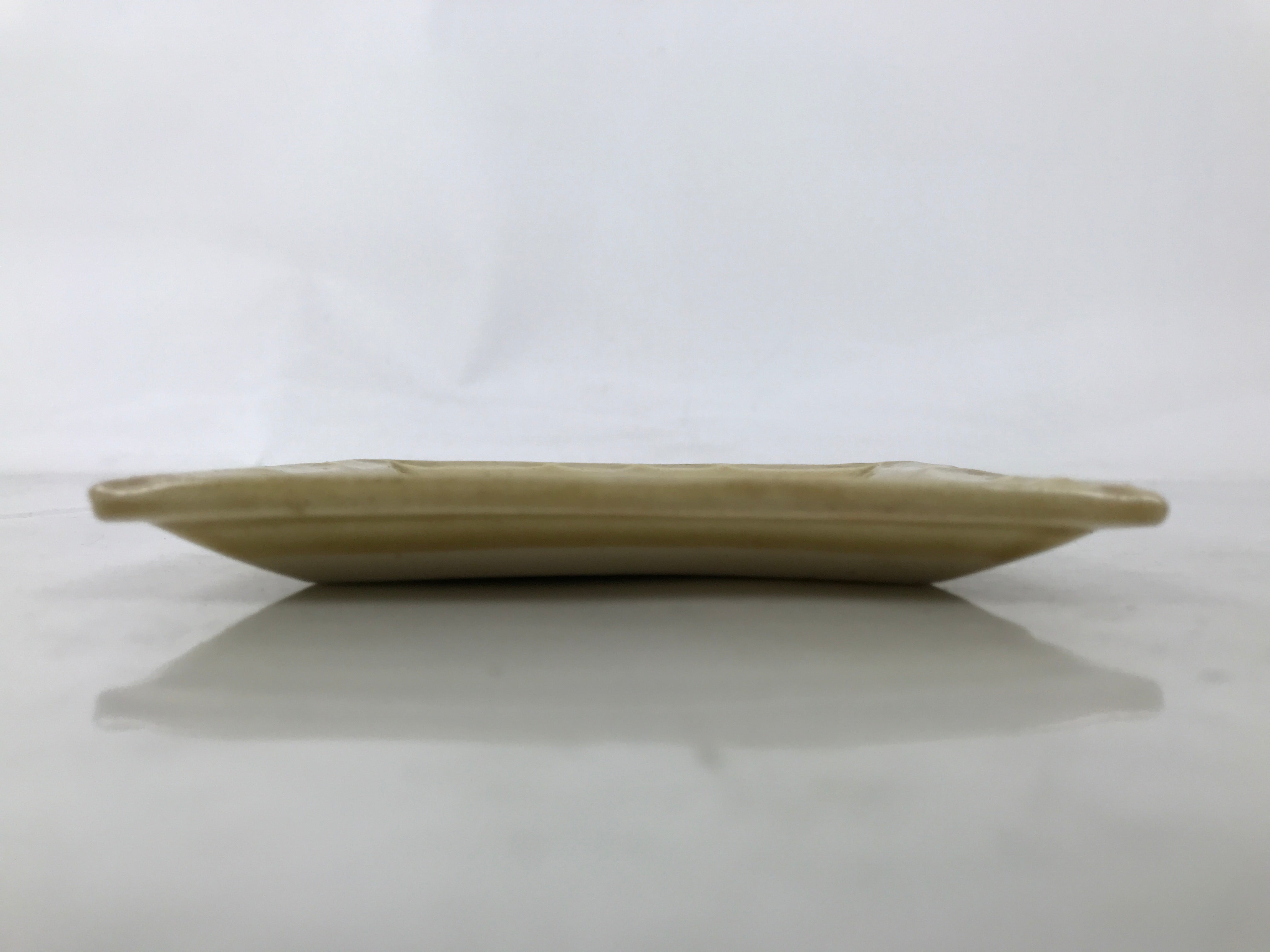 Japanese Ceramic Small Plate Kozara Vtg Sara Square Pottery Yellow Leaves Y441