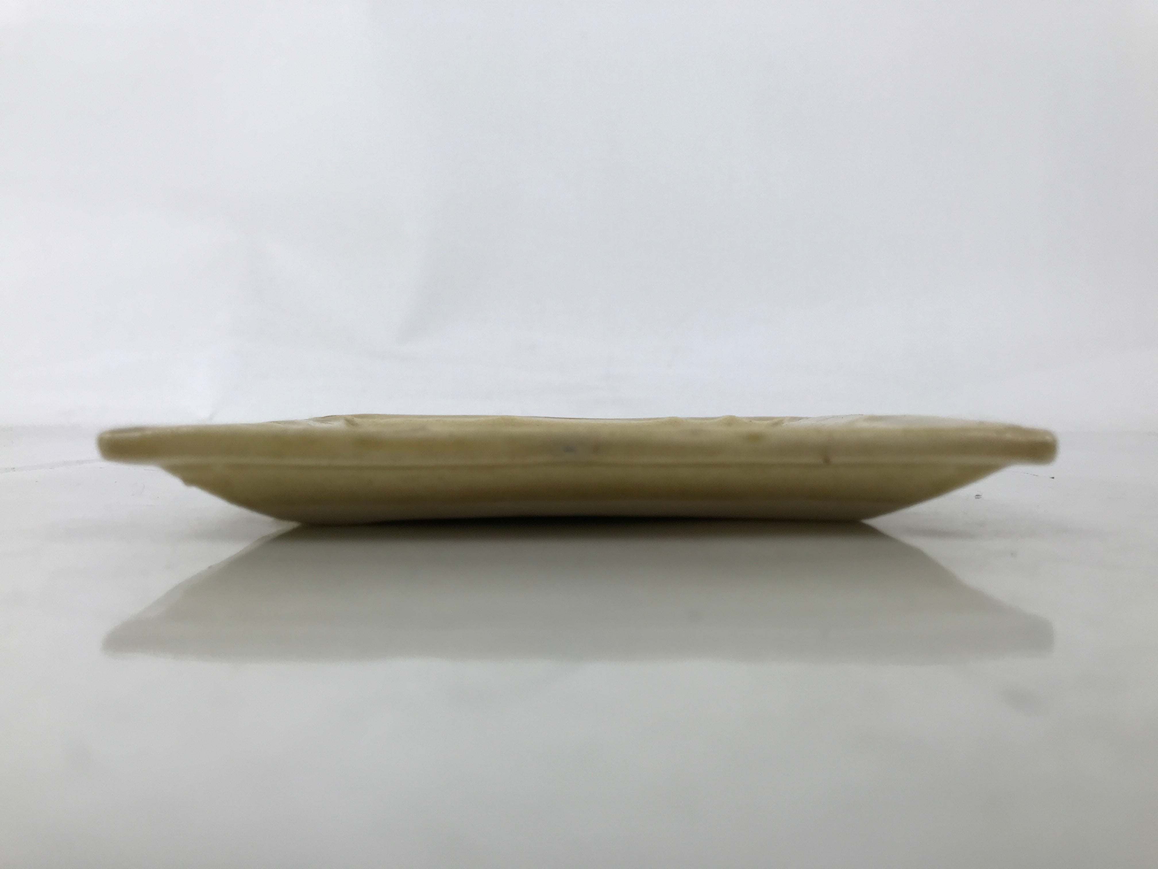 Japanese Ceramic Small Plate Kozara Vtg Sara Square Pottery Yellow Leaves Y441