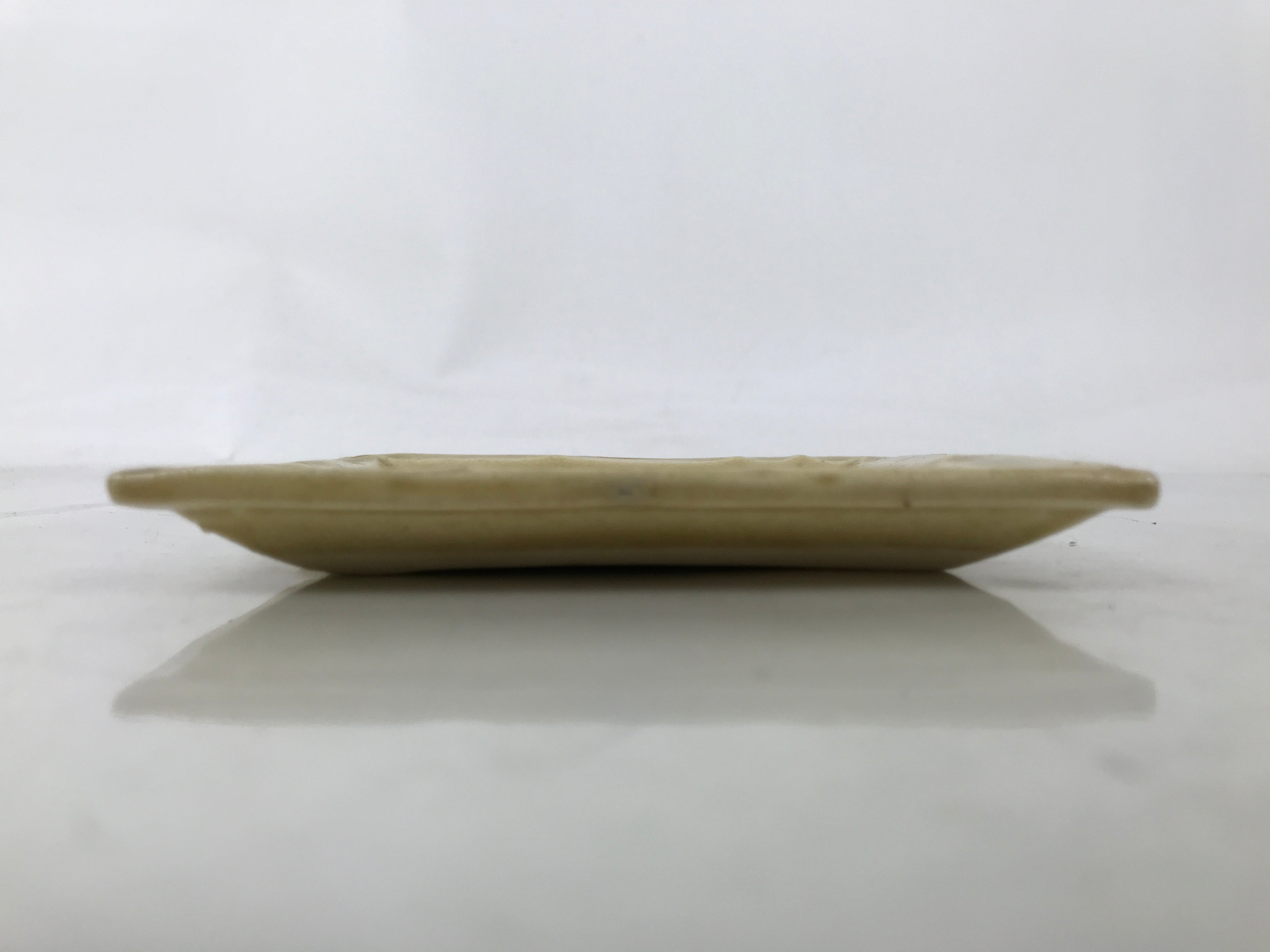 Japanese Ceramic Small Plate Kozara Vtg Sara Square Pottery Yellow Leaves Y441