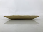 Japanese Ceramic Small Plate Kozara Vtg Sara Square Pottery Yellow Leaves Y441